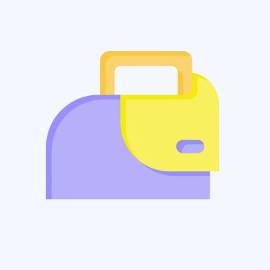 Simge demiri. Çamaşır sembolüyle ilgili. Düz stil. Basit dizayn edilebilir. Basit resimleme