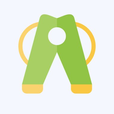 Simge Elbise Askıları. Çamaşır sembolüyle ilgili. Düz stil. Basit dizayn edilebilir. Basit resimleme