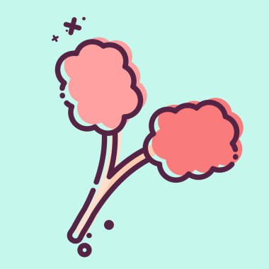 Simge Normal Alveoli. Solunum Terapisi sembolüyle ilgili. MBE tarzı. Basit dizayn edilebilir. Basit resimleme