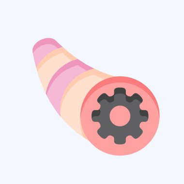 Icon Bronchirotasis. Solunum Terapisi sembolüyle ilgili. Düz stil. Basit dizayn edilebilir. Basit resimleme