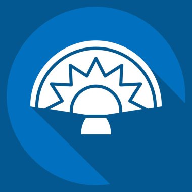 Simge Tutucu Hayranı. İspanya sembolüyle ilgili. Uzun gölge tarzı. Basit dizayn edilebilir. Basit resimleme