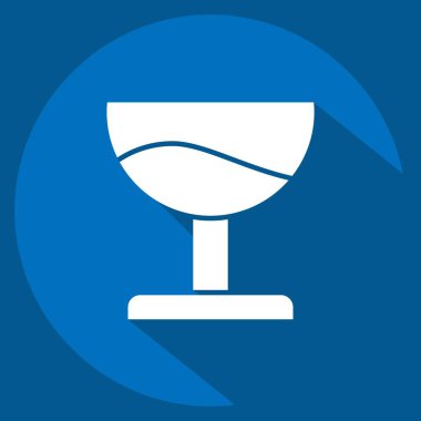 İkon Üzüm Şarabı. İspanya sembolüyle ilgili. Uzun gölge tarzı. Basit dizayn edilebilir. Basit resimleme