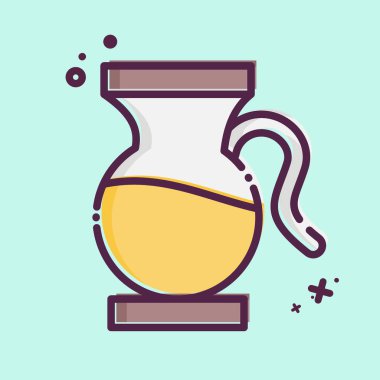 Icon Sangria. İspanya sembolüyle ilgili. MBE tarzı. Basit dizayn edilebilir. Basit resimleme