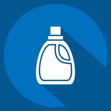 Simge Plastik. Plastik Kirlilik sembolüyle ilgili. Uzun gölge tarzı. Basit dizayn edilebilir. Basit resimleme