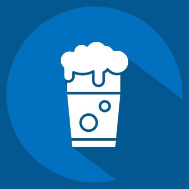 Icon Bira Birası. İrlanda sembolüyle ilgili. Uzun gölge tarzı. Basit dizayn edilebilir. Basit resimleme