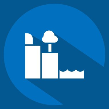 Simge Moher Uçurumları. İrlanda sembolüyle ilgili. Uzun gölge tarzı. Basit dizayn edilebilir. Basit resimleme