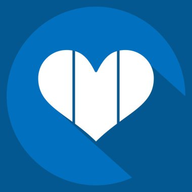 İrlanda ikonu. İrlanda sembolüyle ilgili. Uzun gölge tarzı. Basit dizayn edilebilir. Basit resimleme