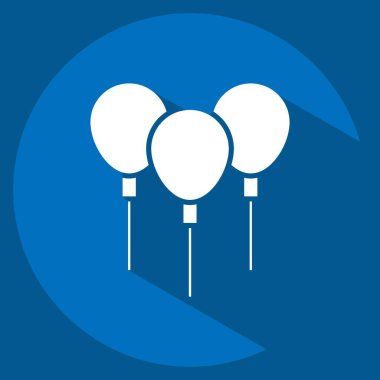 İkon Balonlar. İrlanda sembolüyle ilgili. Uzun gölge tarzı. Basit dizayn edilebilir. Basit resimleme