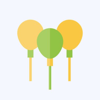 İkon Balonlar. İrlanda sembolüyle ilgili. Düz stil. Basit dizayn edilebilir. Basit resimleme