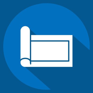 Simge halısı. Ev dekorasyonu sembolüyle ilgili. Uzun gölge tarzı. Basit dizayn edilebilir. Basit resimleme