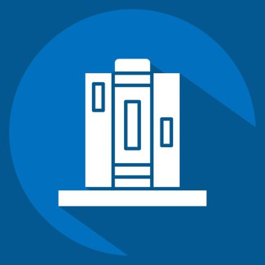 Simge Kitap Ucu. Ev dekorasyonu sembolüyle ilgili. Uzun gölge tarzı. Basit dizayn edilebilir. Basit resimleme