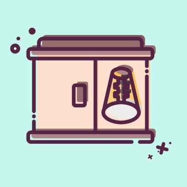 Simge Ayakkabı Rafı. Ev dekorasyonu sembolüyle ilgili. MBE tarzı. Basit dizayn edilebilir. Basit resimleme