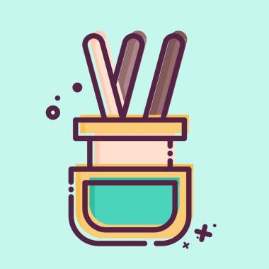 Simge Yayıcı. Ev dekorasyonu sembolüyle ilgili. MBE tarzı. Basit dizayn edilebilir. Basit resimleme