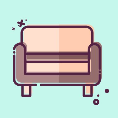 Simge Bench. Ev dekorasyonu sembolüyle ilgili. MBE tarzı. Basit dizayn edilebilir. Basit resimleme