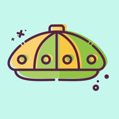 Simge bezi kapağı. Şapka sembolüyle ilgili. MBE tarzı. Basit dizayn edilebilir. Basit resimleme