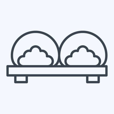 Icon Mochi. Sakura Festivali sembolüyle ilgili. Sıra tarzı. Basit dizayn edilebilir. Basit resimleme