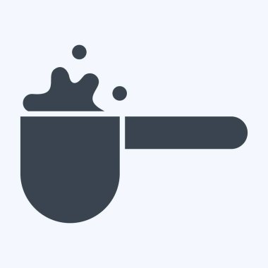 Simge Deterjanı Kepçe. Çamaşır sembolüyle ilgili. Kabartma tarzı. Basit dizayn edilebilir. Basit resimleme