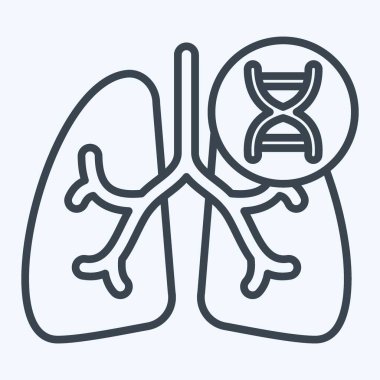 Simgesel Kistik Fibroris. Solunum Terapisi sembolüyle ilgili. Sıra tarzı. Basit dizayn edilebilir. Basit resimleme