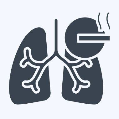 İkon içiciliği. Solunum Terapisi sembolüyle ilgili. Kabartma tarzı. Basit dizayn edilebilir. Basit resimleme