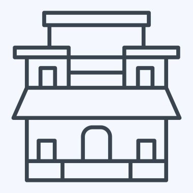 Simge Alhambra. İspanya sembolüyle ilgili. Sıra tarzı. Basit dizayn edilebilir. Basit resimleme