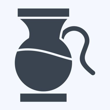 Icon Sangria. İspanya sembolüyle ilgili. Kabartma tarzı. Basit dizayn edilebilir. Basit resimleme