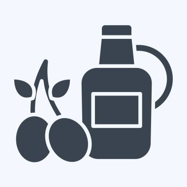 Simge zeytinyağı. İspanya sembolüyle ilgili. Kabartma tarzı. Basit dizayn edilebilir. Basit resimleme