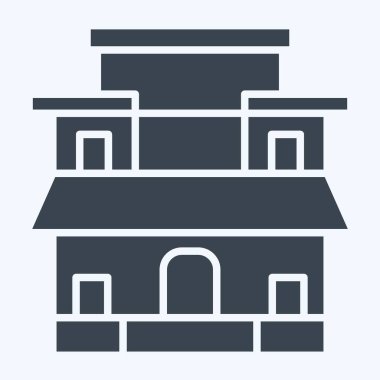 Simge Alhambra. İspanya sembolüyle ilgili. Kabartma tarzı. Basit dizayn edilebilir. Basit resimleme