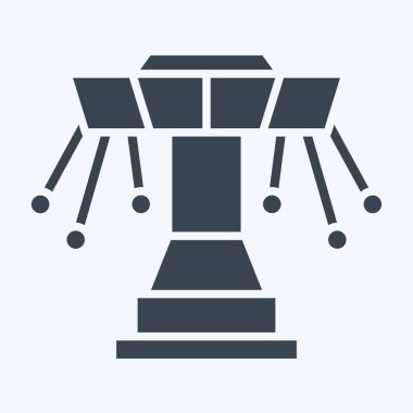 Icon Lunaparkı. İspanya sembolüyle ilgili. Kabartma tarzı. Basit dizayn edilebilir. Basit resimleme