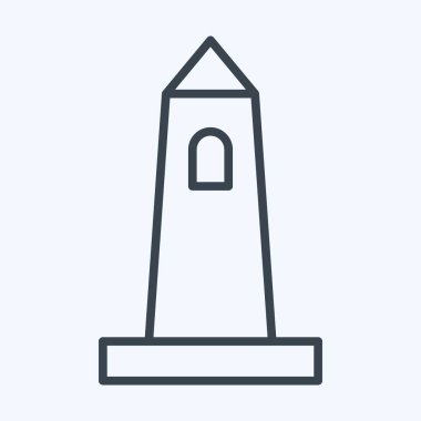 İkon Rish Yuvarlak Kulesi. İrlanda sembolüyle ilgili. Sıra tarzı. Basit dizayn edilebilir. Basit resimleme