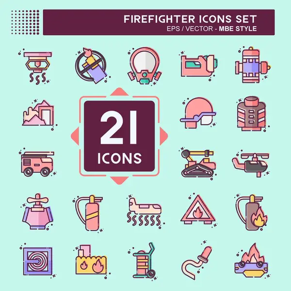 Icon İtfaiyecisi. Eğitim sembolüyle ilgili. MBE tarzı. Basit dizayn edilebilir. Basit resimleme