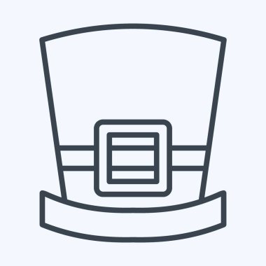 Simge Şapka. İrlanda sembolüyle ilgili. Sıra tarzı. Basit dizayn edilebilir. Basit resimleme