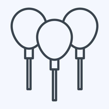 İkon Balonlar. İrlanda sembolüyle ilgili. Sıra tarzı. Basit dizayn edilebilir. Basit resimleme