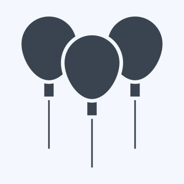 İkon Balonlar. İrlanda sembolüyle ilgili. Kabartma tarzı. Basit dizayn edilebilir. Basit resimleme