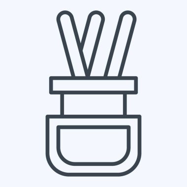 Simge Yayıcı. Ev dekorasyonu sembolüyle ilgili. Sıra tarzı. Basit dizayn edilebilir. Basit resimleme