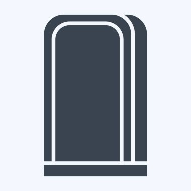 Simge Ayna. Ev dekorasyonu sembolüyle ilgili. Kabartma tarzı. Basit dizayn edilebilir. Basit resimleme