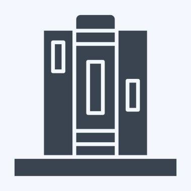 Simge Kitap Ucu. Ev dekorasyonu sembolüyle ilgili. Kabartma tarzı. Basit dizayn edilebilir. Basit resimleme