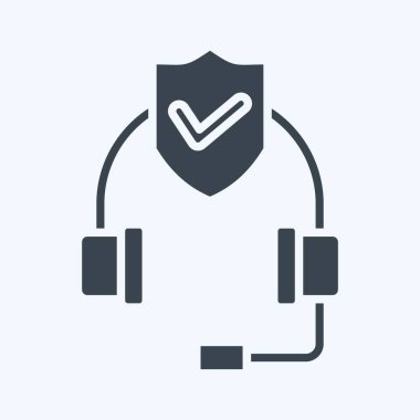 Simge Çağrı Merkezi. Finans sembolüyle ilgili. Kabartma tarzı. Basit dizayn edilebilir. Basit resimleme