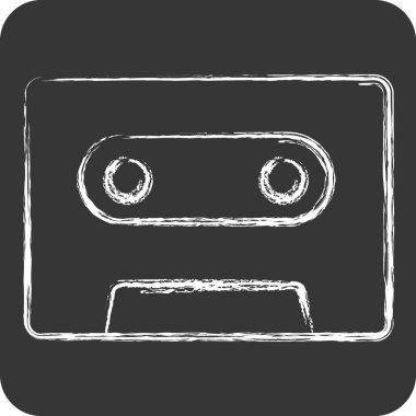 Simge Teybi. Podcast sembolüyle ilgili. Tebeşir stili. Basit dizayn edilebilir. Basit resimleme