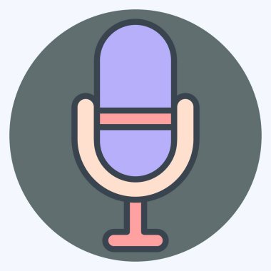 Simge Favori. Podcast sembolüyle ilgili. renk arkadaşı stili. Basit dizayn edilebilir. Basit resimleme