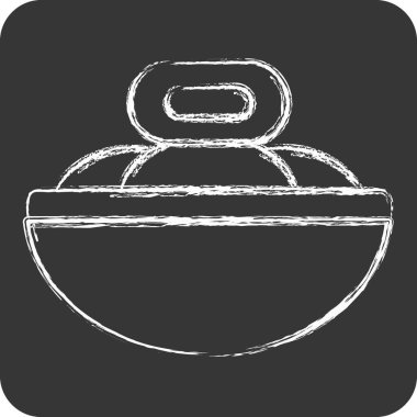 Icon soya fasulyesi. Vegan sembolüyle ilgili. Tebeşir stili. Basit dizayn edilebilir. Basit resimleme