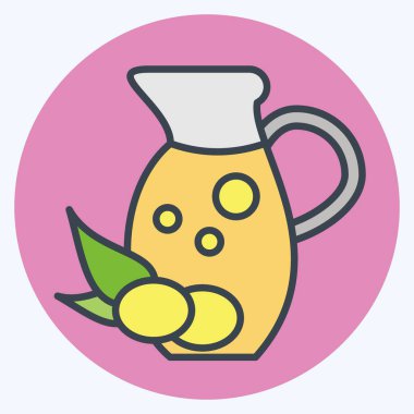 Simge zeytinyağı. Vegan sembolüyle ilgili. renk arkadaşı stili. Basit dizayn edilebilir. Basit resimleme