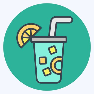 Icon Lemon. Vegan sembolüyle ilgili. renk arkadaşı stili. Basit dizayn edilebilir. Basit resimleme