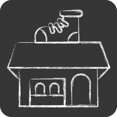 Simge Ayakkabı Dükkanı. Shoemaker sembolüyle ilgili. Tebeşir stili. Basit dizayn edilebilir. Basit resimleme