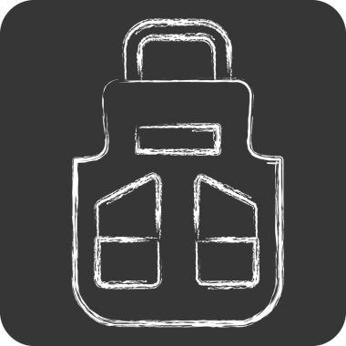 Simge önlüğü. Shoemaker sembolüyle ilgili. Tebeşir stili. Basit dizayn edilebilir. Basit resimleme