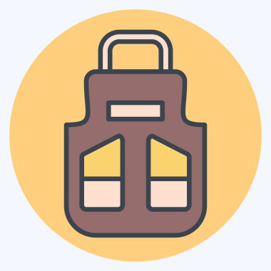 Simge önlüğü. Shoemaker sembolüyle ilgili. renk arkadaşı stili. Basit dizayn edilebilir. Basit resimleme