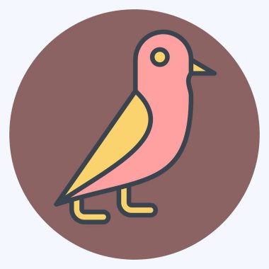 Simge Güvercini. Sihirli sembolle ilgili. renk arkadaşı stili. Basit dizayn edilebilir. Basit resimleme