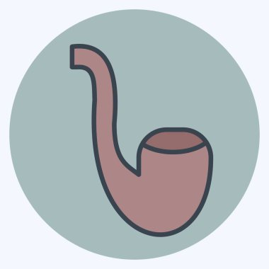 Simge Borusu. Hipster sembolüyle ilgili. renk arkadaşı stili. Basit dizayn edilebilir. Basit resimleme