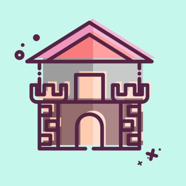 Simge Kalesi. Ortaçağ sembolüyle ilgili. MBE tarzı. Basit dizayn edilebilir. Basit resimleme