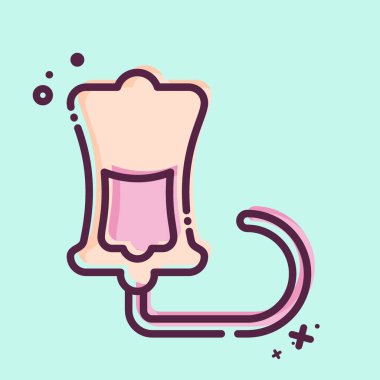 Simge Transfüzyon Kiti. Hepatolojist sembolüyle ilgili. MBE tarzı. Basit dizayn edilebilir. Basit resimleme