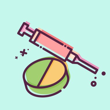 İkon ilaçları. Hepatolojist sembolüyle ilgili. MBE tarzı. Basit dizayn edilebilir. Basit resimleme